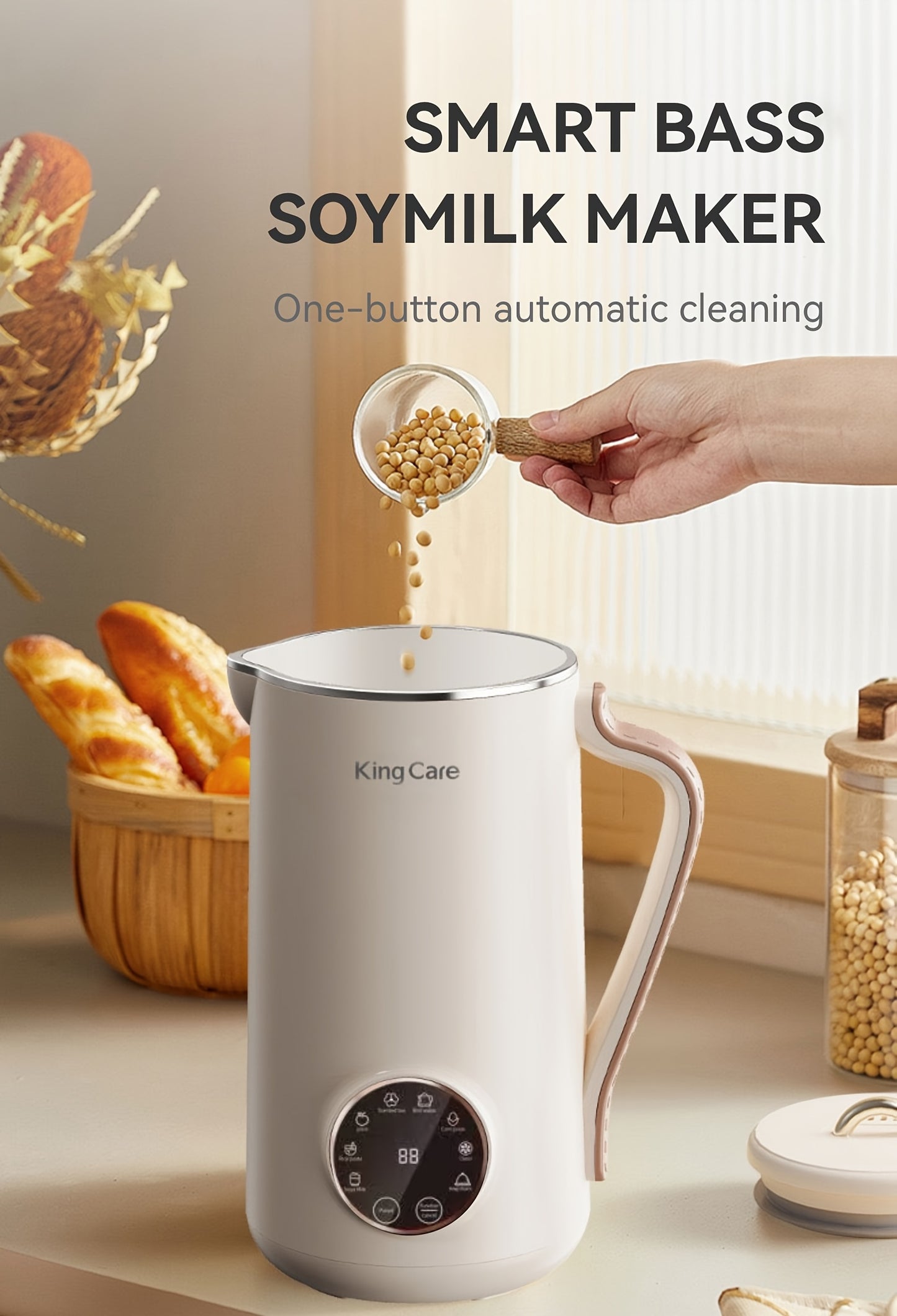 [Smart Milk Maker] Compact Smart Soy Milk Maker | Fully Automatic Food Processor, Blender, And Multifunctional Portable Juicer