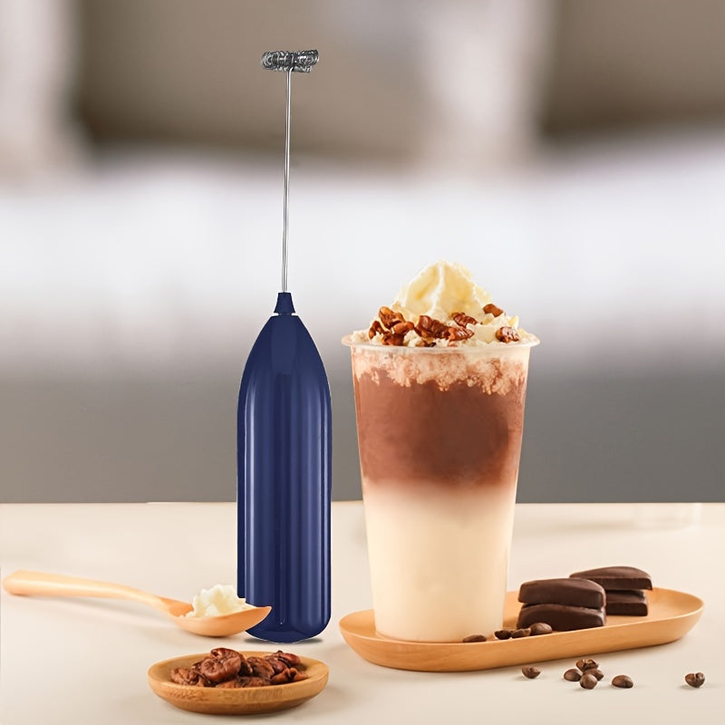 1pc Lalayuan Powerful Electric Milk Frother, Mini Milk Foamer, Handheld Electric Whisk, Battery Operated (Not Included) Drink Mixer Hand Mixer For Coffee Electric Wireless Blender For Lattes, Cappuccino, Frappe, Chocolate, Fo