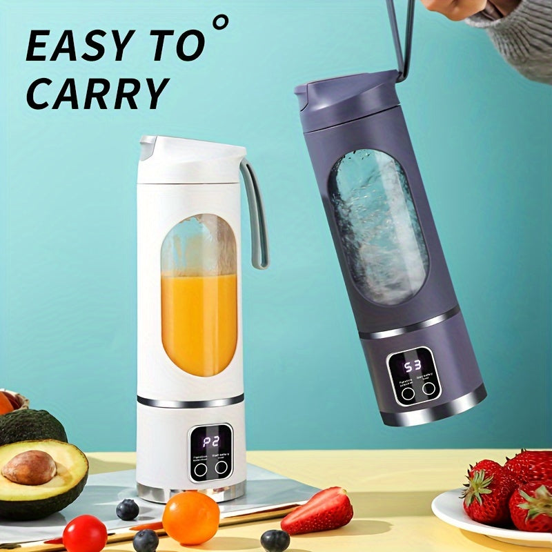 1500mAh Cord Travel Mini Juicer - Portable Citrus Juicers for Shakes and Smoothies - High-Speed Blender with 50W Power, Compact Size for Kitchen and On-The-Go Use