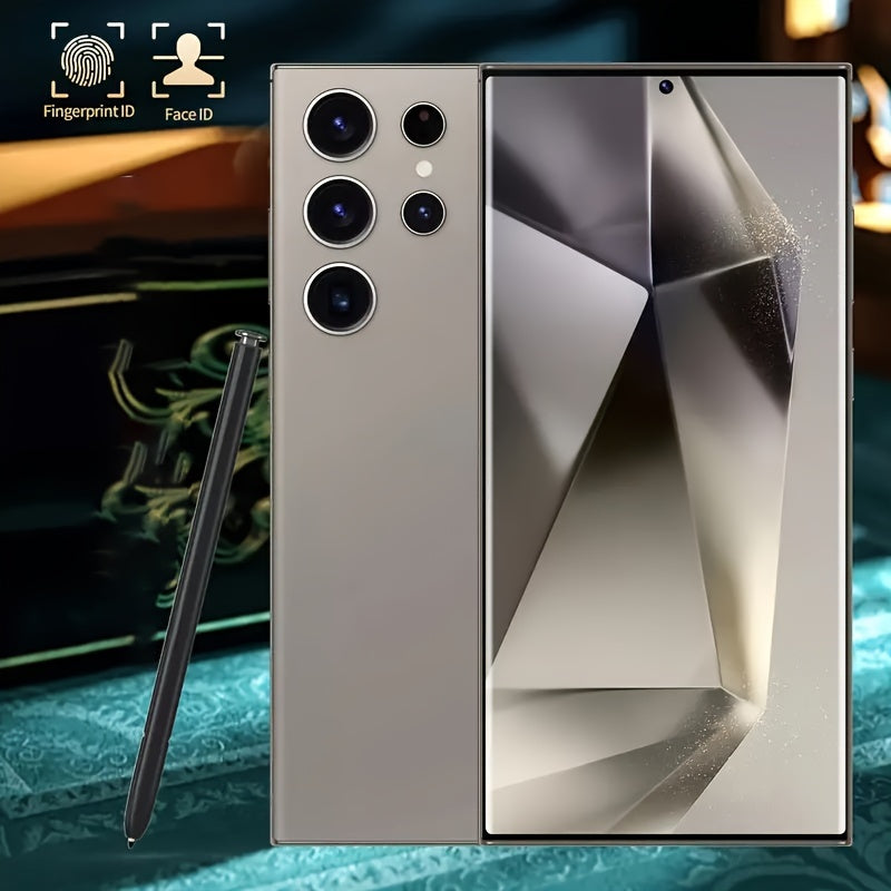 Touchscreen Smartphone - 8+256GB Dual SIM Dual Standby Cell Phones With Face Recognition, HD Camera, Long-Lasting 6800mAh Battery, Stylus, Headphones, Type-C Charging Cable, Case, And Screen Protector - Perfect Holiday Birthd