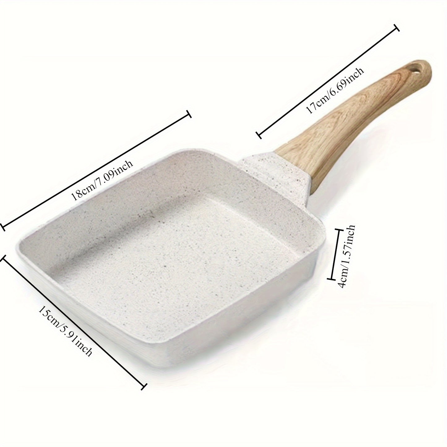1pc Japanese-Style Tamagoyaki Omelette Pan - 5.9''x7.08'' Rectangle Cast Iron Frying Pan for Perfectly Shaped Eggs - Kitchen Essential for Home Cooking, Non-Stick Cooking Surface, Durable, Easy to Clean, Heat-Resistant, Versa