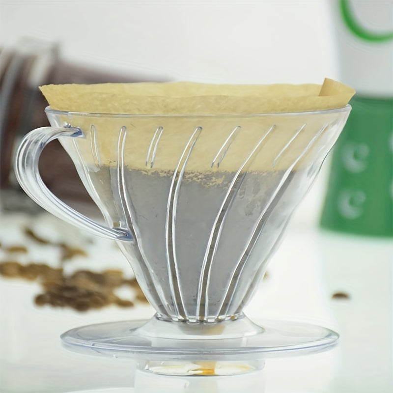 V60 Coffee Dripper, Pour Over Coffee Maker Reusable Plastic Filter Cup Slow Brewing Accessories For Kitchen Bar Office