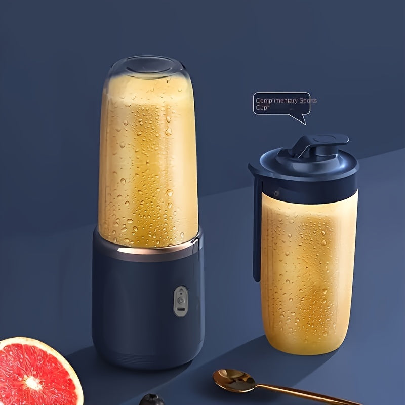 1set-6 Blades USB Portable Juicer, Juicer Juice Cup Automatic Small Electric Juicer Smoothie Blender Ice Crusher Cup Food Processor