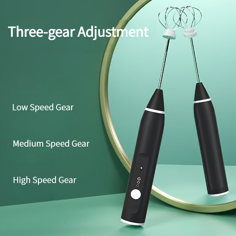 1pc Electric Milk Frother Portable Egg Beater USB Rechargeable Handheld Coffee Blender Milk Shaker Mixer Foamer Food Blender