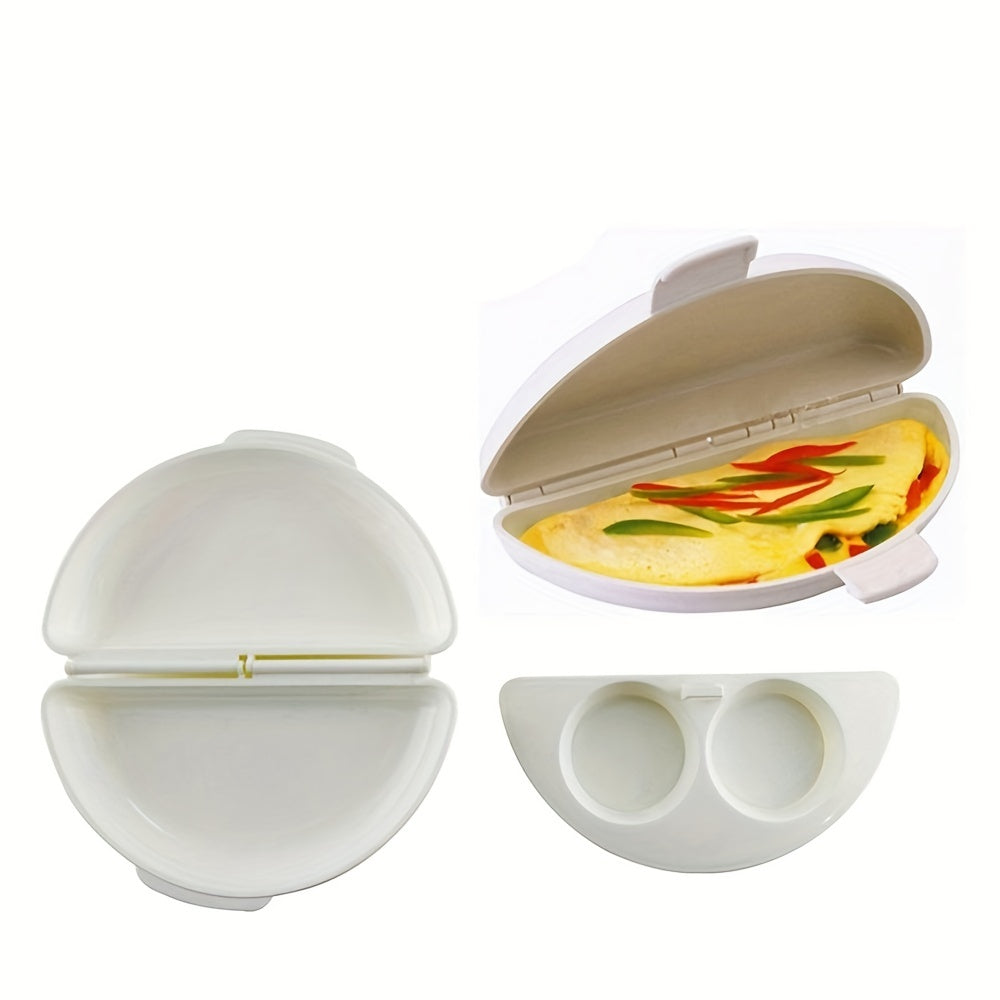 1pc Microwave Omelette Egg Maker Tray Non-toxic Eggs Steamer Box Silicone Egg Cooker Egg Poacher Kitchen Cooking Tools