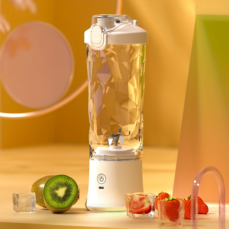1pc, Portable Electric Juicer Cup Personal Blender-for Shakes & Smoothies Multi-Functional Personal Blender With Ice Crushing Ability, 20.29oz Capacity, USB Rechargeable, Kitchen Accessories Juicer Accessories Back To School