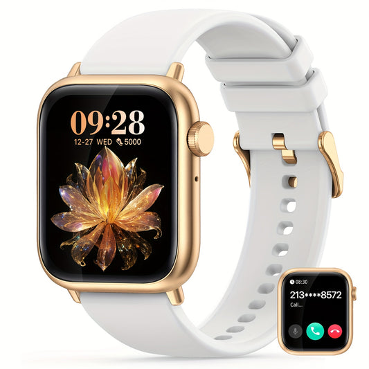 Women's Smart Watch Gift, 1.83-inch Touch Screen, Wireless Calls, Messages Notification, Compatible iPhone/Android Phones, Fitness Tracking Watch, Calories, Distance, Pedometer, 100+ Sport Modes, Smart Bracelet for Women, Sle