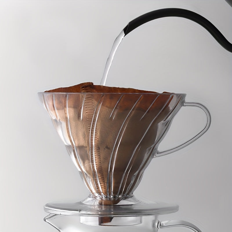 V60 Coffee Dripper, Pour Over Coffee Maker Reusable Plastic Filter Cup Slow Brewing Accessories For Kitchen Bar Office