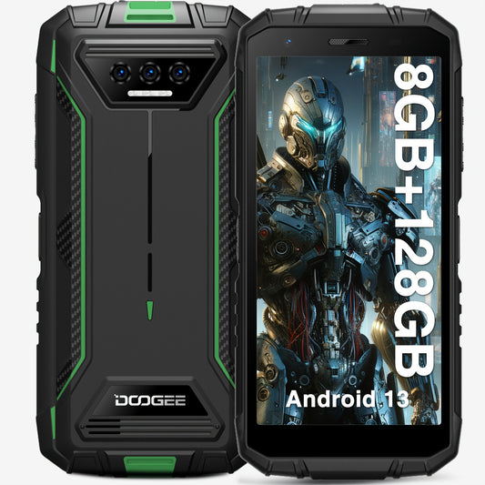 DOOGEE S41 Plus Smartphone 2024, 8GB RAM+128GB ROM/TF 1TB Phone, 6300mAh Cell Phones, 5.5" HD+ Display Android 13 Phone, Phone Unlocked/Dual SIM 4G/NFC/OTG