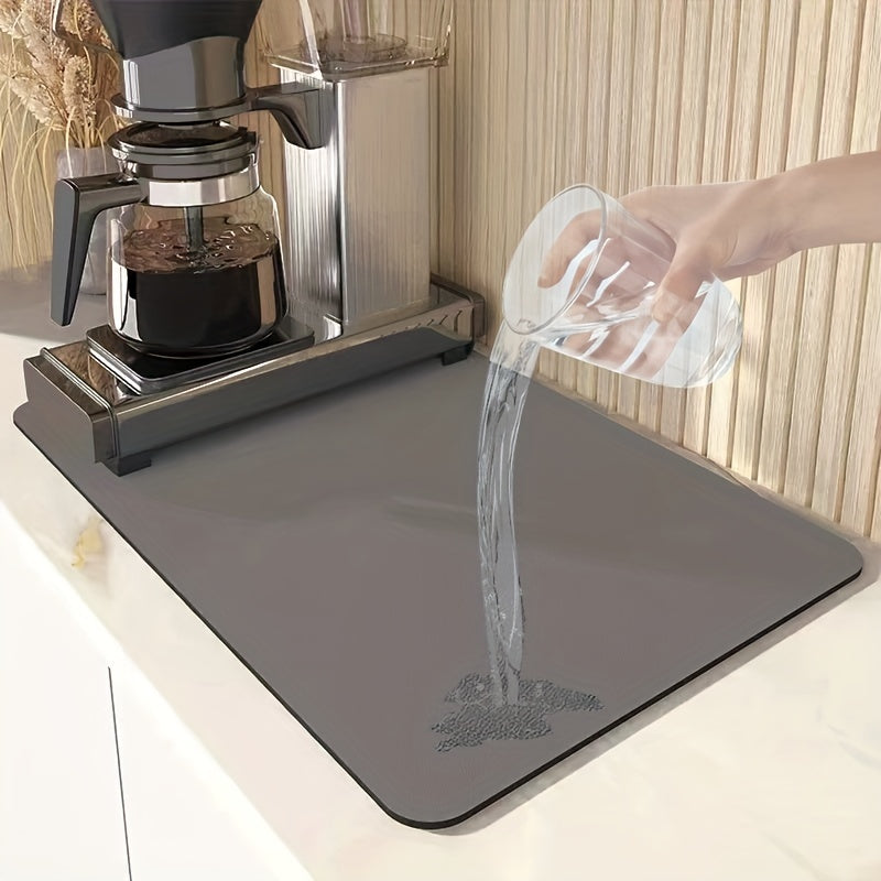 1pc, Premium Rubber Kitchen Drain Mat - Water-Resistant, Insulating, Filtering, and Anti-Slip - Cotton-Blend, Durable, and Easy-to-Clean for Kitchen Supplies
