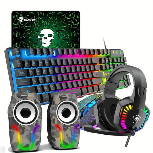 Rainbow LED Illuminated Gaming Keyboard Set - findify 2025