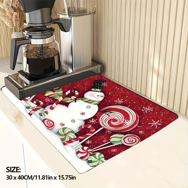 1pc, Premium Rubber Kitchen Drain Mat - Water-Resistant, Insulating, Filtering, and Anti-Slip - Cotton-Blend, Durable, and Easy-to-Clean for Kitchen Supplies