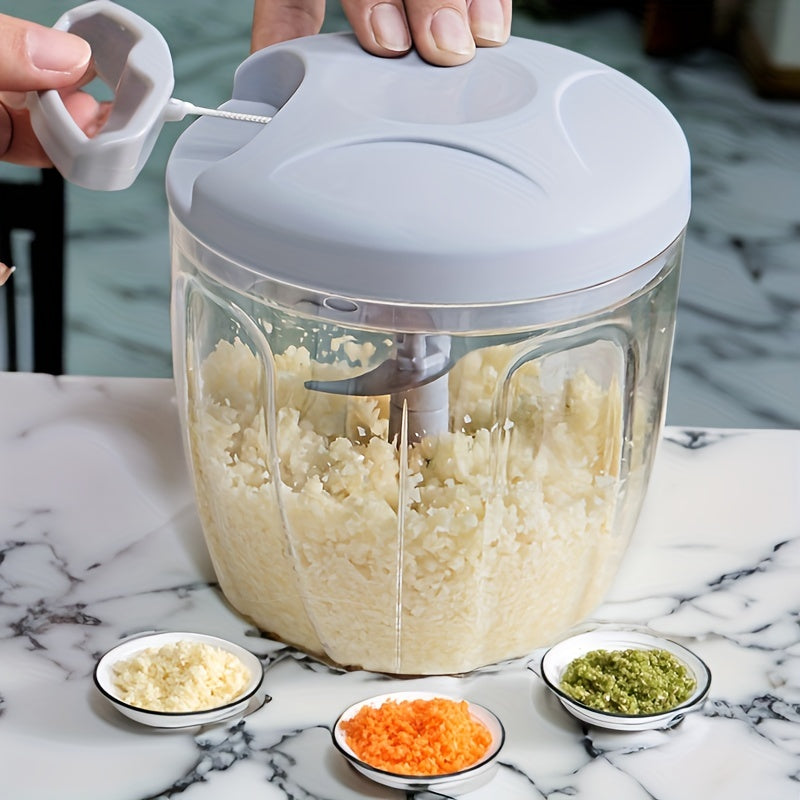1pc Multi-Function Vegetable Chopper and Garlic Press - Manual Food Cutter & Crusher for Kitchen Efficiency