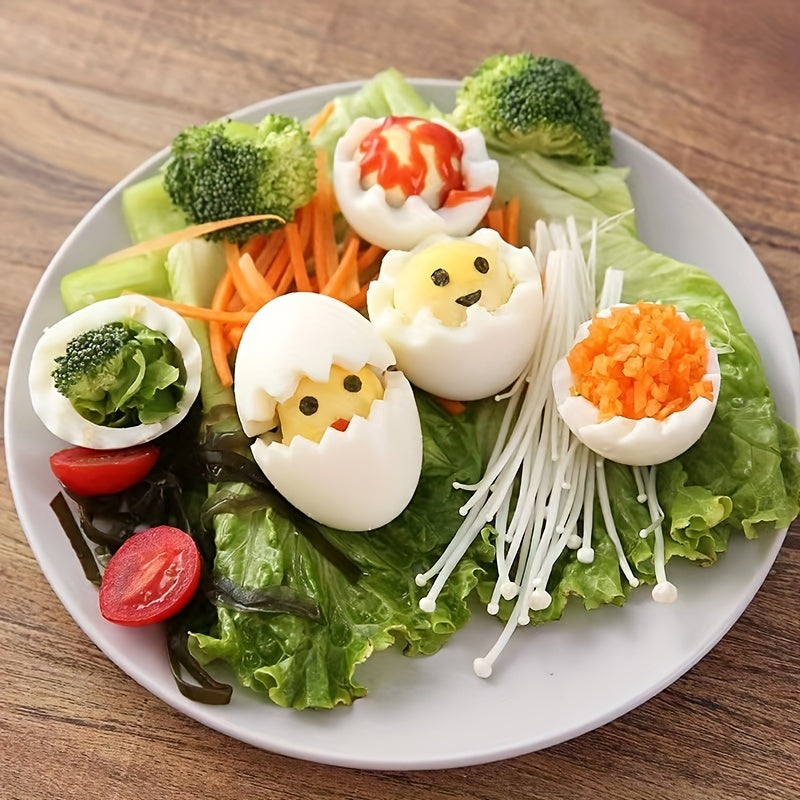 2pcs Egg Cutter, Egg Shaper and Carving Mold, Kitchen Tool for Restaurant