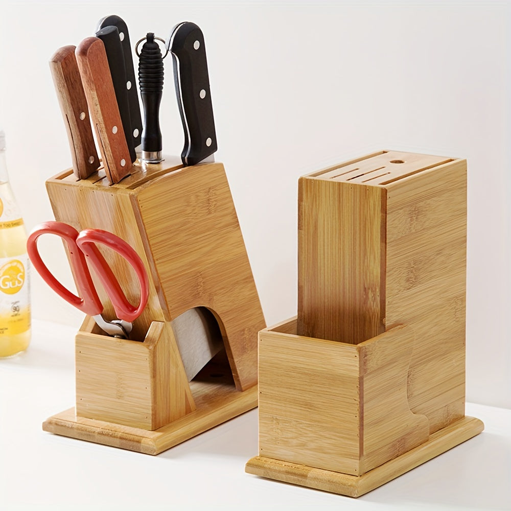 1pc Knife Storage Rack, Simple Bamboo Storage Rack, Kitchen Knife And Scissors Storage Rack, Chopsticks Storage Rack, Kitchen Supplies