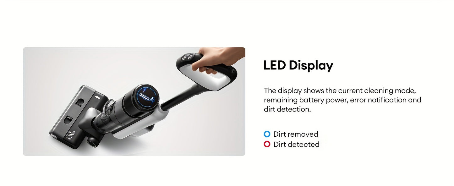 2024 Cordless Vacuum Mop Combo, Wet Dry Vacuum Cleaner with Self-Cleaning, Long Runtime, LCD Display, Perfect for Hard Floors and Sticky Messes, AC1 Elite