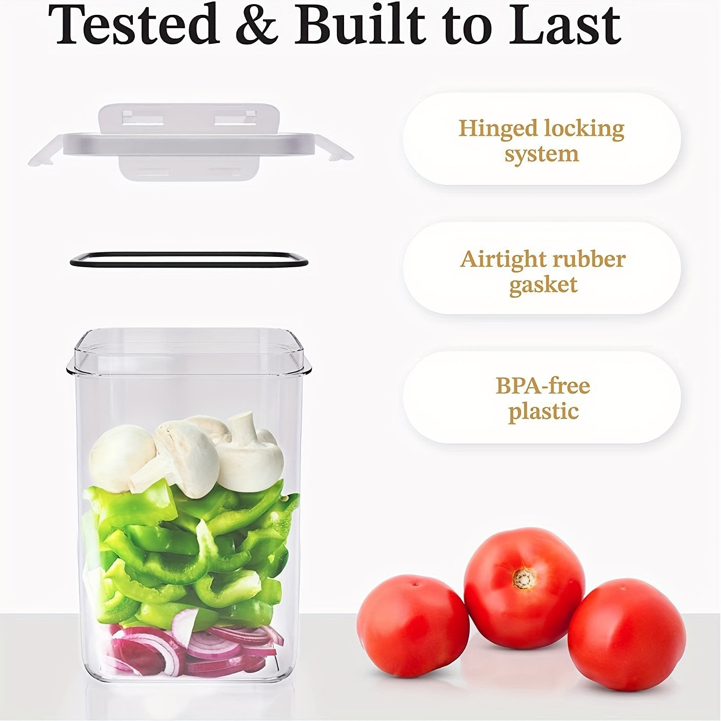 24PCS set of kitchen refrigerator crisper microwave heat-resistant plastic lunch box pp grade lunch box fruit storage (BPA-free plastic pantry storage box for cereals, flour and sugar, including blackboard paper + white pen +