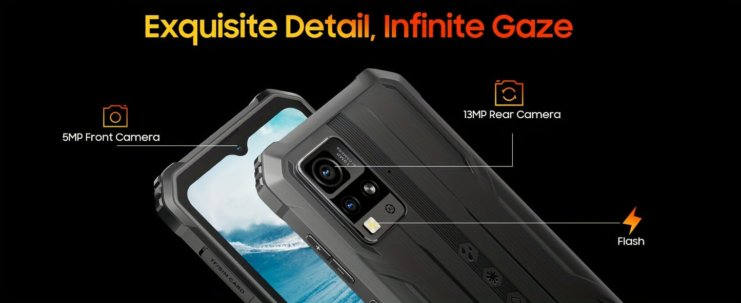 Blackview BV4800 Rugged Smartphone, Android 13 Rugged Phone, 6GB+64GB/2TB Expand Android Phones, 6.56" HD+ Display, 5180mAh, IP69K Waterproof Phone, Dual 4G T-Mobile, Fingerprint/Face ID, Glove Mode, NFC